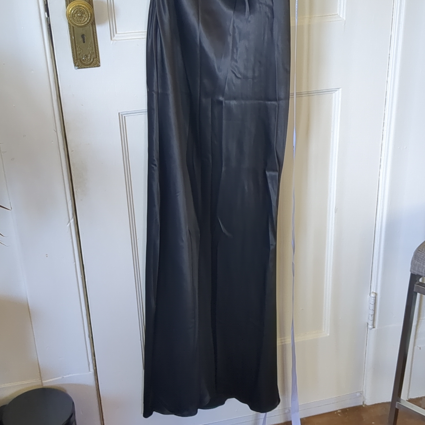 Nwt Khanum's Komarni One Shoulder Dress Formal Wedding Black Xs Lined Zip — image 5 of 8